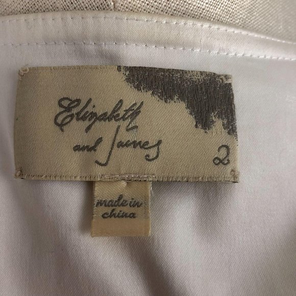 Elizabeth & James White Button Blazer Jacket Sz 2 - Picture 9 of 11
